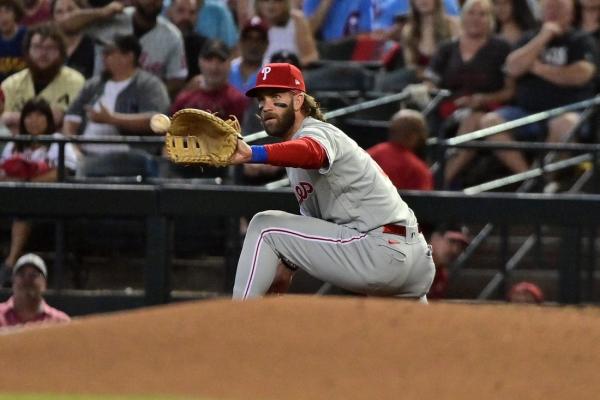 Phillies' Bryce Harper eyes playing into 40s, accepts move to 1B