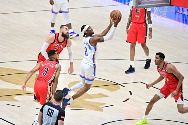 Thunder cruise past Pelicans for 3-0 first-round series lead thumbnail