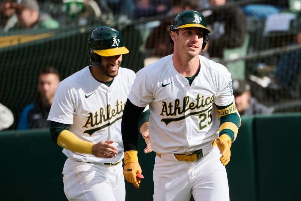 Athletics bomb Marlins with six homers, win 20-4