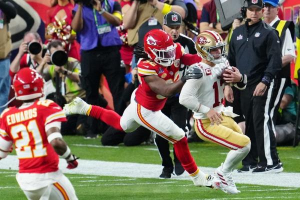 Chiefs' Nick Bolton fined for Super Bowl horse-collar tackle