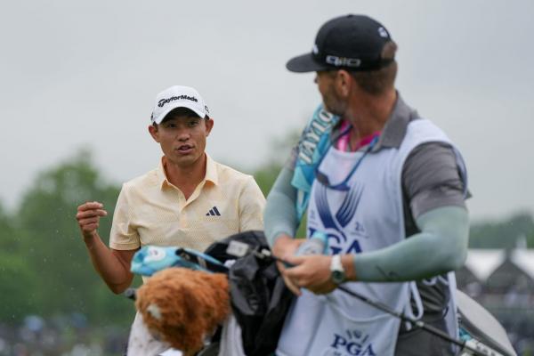 Collin Morikawa uses birdie run to grab PGA Championship lead