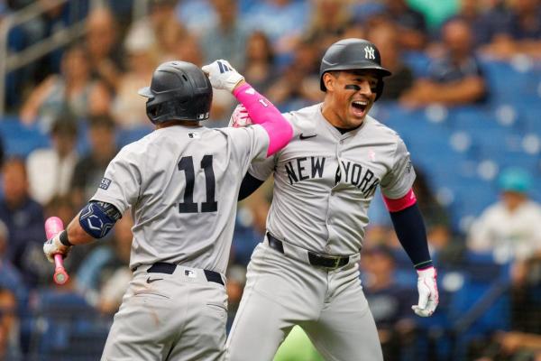 Yankees pound five home runs to take down Rays