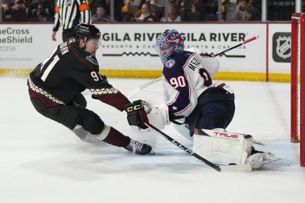 Josh Doan shines in NHL debut, helps Coyotes pummel Jackets