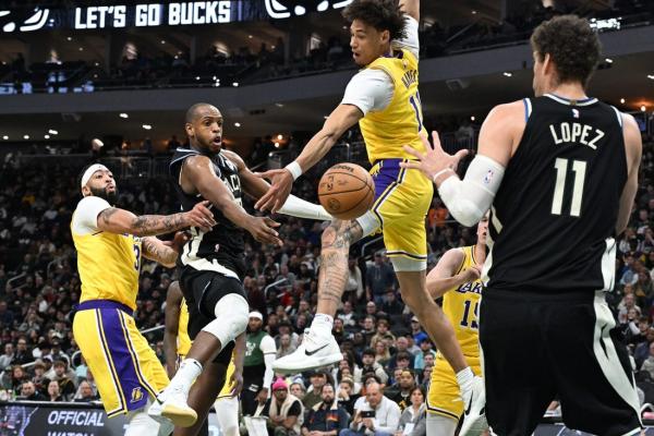 LeBron James-less Lakers pull even late, top Bucks in 2 OTs
