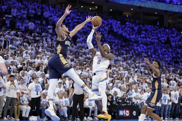 NBA roundup: Thunder escape upset, clip Pelicans